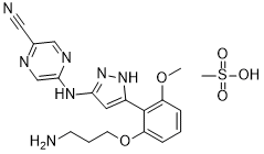 Prexasertib mesylate (LY-2606368 mesylate) 1234015-55-4